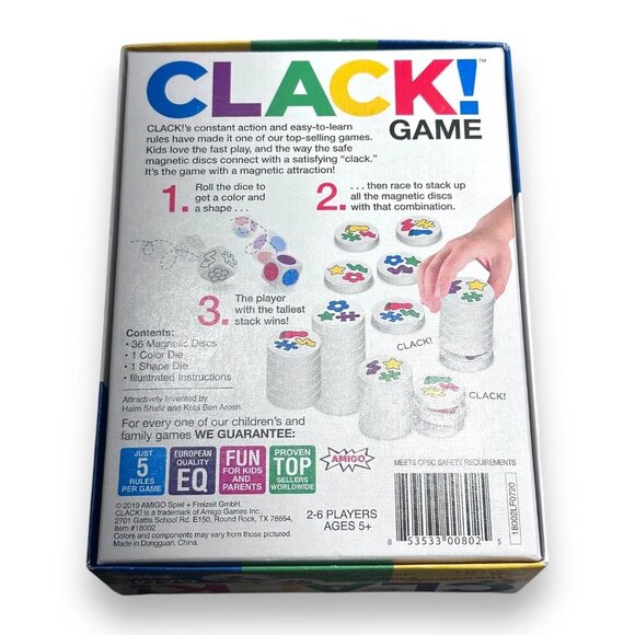Clack! Magnetic Stacking Game For Kids and Families Ages 5+ - Picture 10 of 16